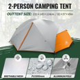 thumbnail image 2 of Carpa Forceatt para Mochilero Impermeable para 2 Personas, para 3-4 Temporadas, 2 of 8