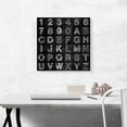 thumbnail image 2 of ARTCANVAS Modern Black & White Square Full Alphabet Canvas Art Print - Size: 18" x 18" (0.75" Deep), 2 of 9