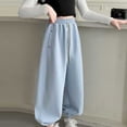 thumbnail image 3 of LIaqionyy Girls Cotton Joggers Baggy Sweatpants High Waisted Drawstring Fall Fashion Winter Clothes Jogger with Pockets, 3 of 8