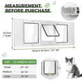thumbnail image 3 of Slevoo Cat Door for Window, No-Cut Installation, Adjustable Width of 31"-36", Upgraded 4-Mode Knob Lock, Weatherproof Aluminum Frame Cat Door Window Insert for Cats & Small Dogs, Large, 3 of 7
