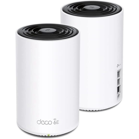 TP-Link Deco AXE5400 Sistema de Malla WiFi 6E Tribanda (Deco XE75 Pro): Puerto WAN/LAN de 2,5 G, Cubre hasta 5500 Pies Cuadrados, Reemplaza el Enrutador y el Extensor WiFi, Malla Alimentada por IA, Nu
