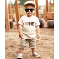 thumbnail image 3 of Olive Loves Apple First Birthday Shirt for Boys 1st Birthday Bear Themed Tee for Kids Natural Shirt 12 Months, 3 of 4