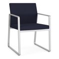 thumbnail image 1 of Gansett Reception Waiting Room Healthcare Guest Chair / Silver Steel / Navy Blue, 1 of 7