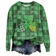 thumbnail image 2 of Womens Fall Sweatshirts Green Sequin Pattern Long Sleeve Womens Activewear,Green-3,3XL, 2 of 6