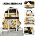 thumbnail image 3 of FORMRS Mini Backpack Purse for Women Quilted Travel Daypack Casual Shoulder Bag, Beige Sunflowers, 3 of 7