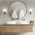 Beaquicy 20 inch Circle Mirror for Bathroom Metal Frame Wall Decor Mirror - Walmart.com