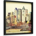thumbnail image 2 of Empire Art Direct 'New York City Skyline' Alex Zeng's dimensional collage,under glass & a black shadow box frame, 2 of 9