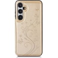 thumbnail image 7 of Phone Case for Samsung Galaxy A15 5G/4G with Tempered Glass Screen Protector Card Holder Wallet Cover Stand Flip Leather Cell Accessories Glaxay A 15 15A SM A156B A155F Cases Women Men Golden, 7 of 7