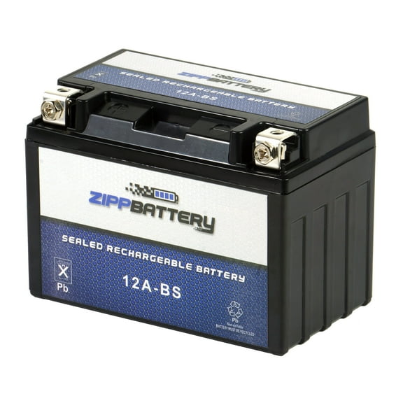 Zipp Battery Ytx12a-bs High Performance -maintenance Free- Sealed AGM Motorcycle Battery