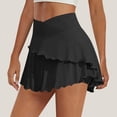 thumbnail image 2 of Cavosen Plus Size Skirts for Women High Waist Mini Skirts Solid Yoga Skirts Trendy Date Night Club Skirt with Pocket, 2 of 7