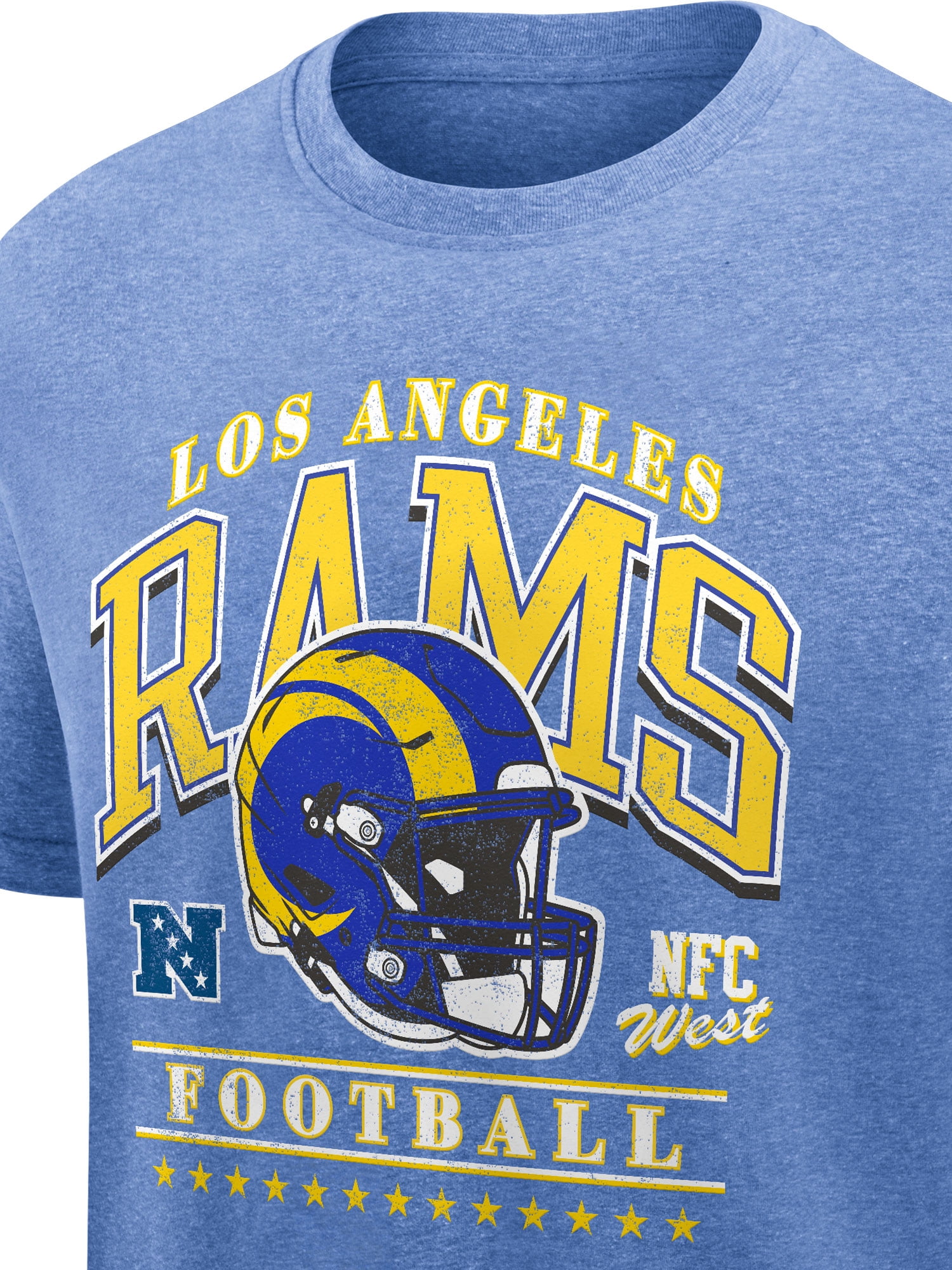 NFL Los Angeles Rams Men's Synthetic Blue Heather Short Sleeve T-Shirt