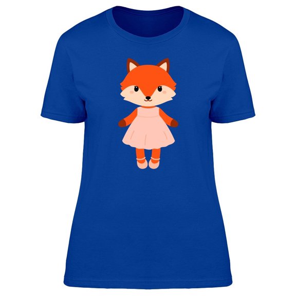 Cute Girl Fox Cartoon Tee Women's -Image by Shutterstock