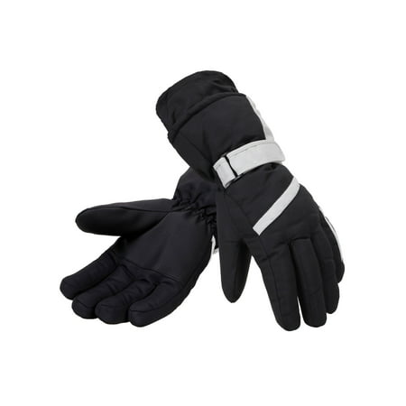 Women 3M Thinsulate Lined Waterproof Snowboard / Ski Gloves,S,Black