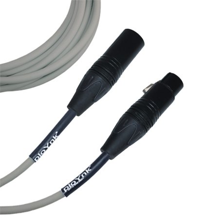Gray Male To Female XLR Microphone Cable - 7 Ft Long