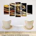 thumbnail image 3 of Cuadro decorativo para Sala, Comedor y Recamara, Abstracto Cheeta, Velocidad, Amarillo, minimalista, moderno, elegante, juego de 5 piezas, 3 of 5
