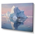thumbnail image 2 of Designart "Frozen Serenity of a White Pink Iceberg" Landscapes Canvas Wall Art, 2 of 5