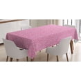 thumbnail image 1 of Pink Zebra Tablecloth, Curved Wild Wavy Line Stripe Formless Funky Groovy Boho Tribal Culture, Rectangle Satin Table Cover for Dining Room and Kitchen, 60" X 90", Fuchsia Pink White, by Ambesonne, 1 of 2