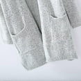 thumbnail image 5 of Cardigan Sweaters For Women New Fall And Winter Fashion Loose Mid Length Knit Cardigan Sweater Foreign Trade Sweater Knit Blending Coats Outerwear Jackets 1X Gray M Sweaters For Women, 5 of 6