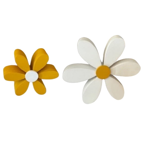 Wooden Flower Shelf Sitter Decor Set 2 pcs 6.3 in x 5.12 in and 5.51 in x 5.51 in For Home Office Desk Living Room Table Bedroom