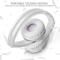 thumbnail image 2 of On Ear Headphones with Microphone Wired Headphones Headsets Volume Control for Cell Phone, Tablet, PC, Laptop, MP3/4,White, 2 of 9