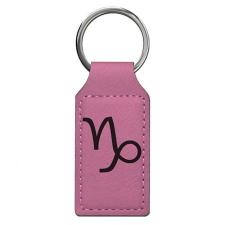 Keychain - Zodiac Sign Capricorn - Personalized Engraving Included (Pink (Best Zodiac Sign For Capricorn)