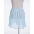 thumbnail image 4 of iiniim Girls Ballet Dance Chiffon Skirt Wrap Over Scarf Skirt Tutu Short Dress 2-14 Light Blue 10-14, 4 of 7