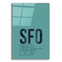 Epic Art 'SFO ATC' by O8 Left, Acrylic Glass Wall Art, 12"x16"