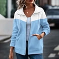 thumbnail image 2 of Hurxie Oversized Sweatshirt for Women Zip Up Bomber Jacket | Fall Fashion Casual Jackets, Long Sleeve, Athletic Sweatshirt Cardigan, Outerwear with Pockets Light Blue,XL, 2 of 7