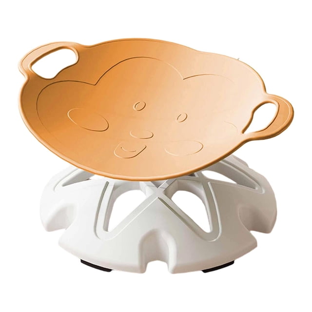 Silla giratoria infantil para sentarse y rotar. Mejora la concentración y la orientación. Juguete relajante y educativo. Naranja