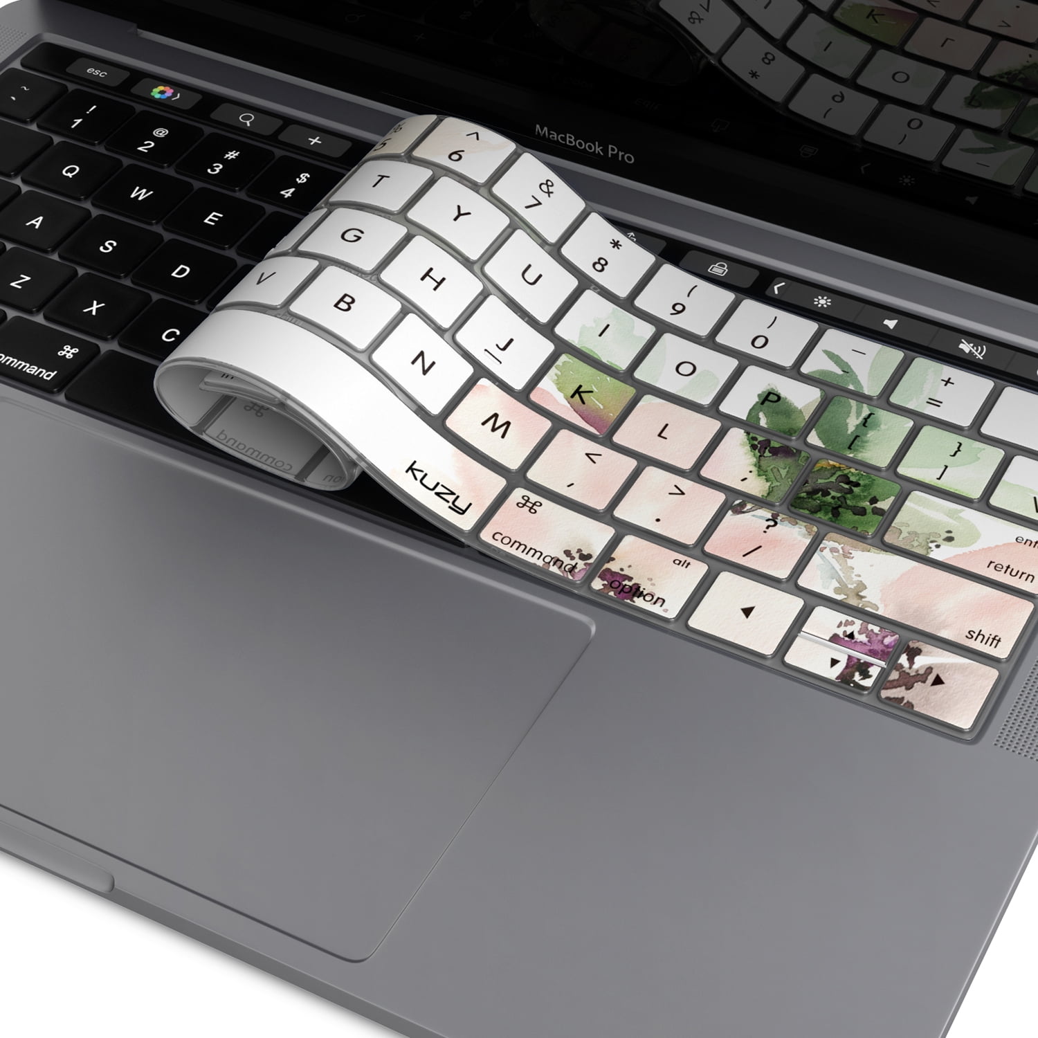 white and pink silicone keyboard cover macbook pro 13