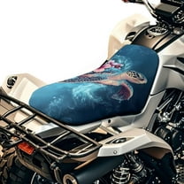 Uorisanigo ATV Seat Cover Waterproof Universal Boho Turtle Four Wheeler Seat Cover for Polaris Sportsman Compatible with Most ATV for Sportsman, Rancher, Foreman, Scrambler, Easy to Install
