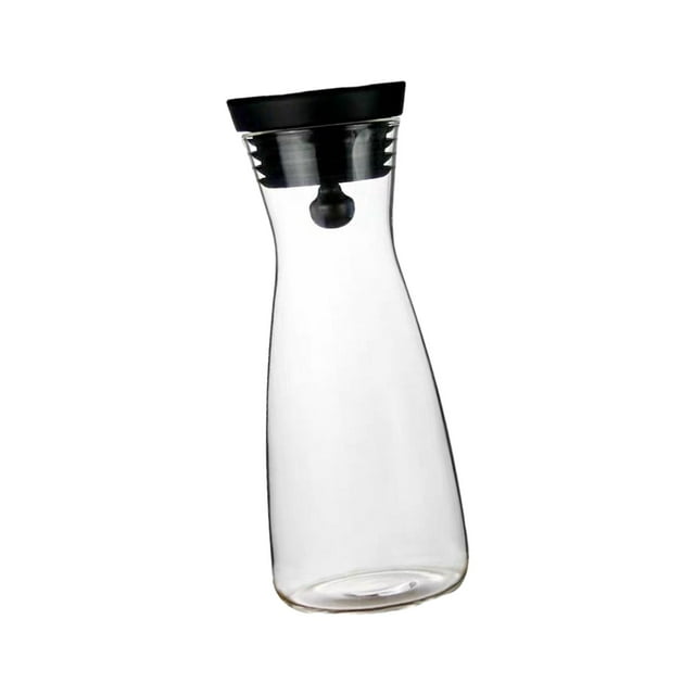 Jarra de bebidas Strade Fareast Limited Jarra de agua fría y caliente Jarra de jugo de leche Jarra fría Botella de agua de vidrio con tapa para refrigerador 1800ml