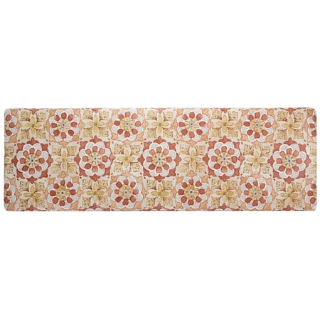 

SoHome Cozy Living Turkish Tile Spice Floral Runner Anti-Fatigue Kitchen Mat Red/Yellow 17.5 x55