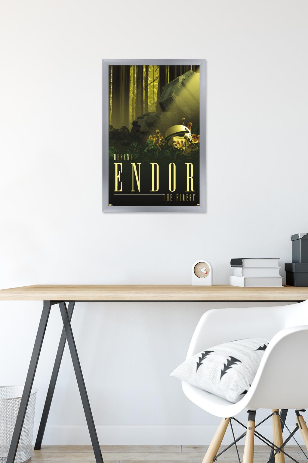 Star Wars: Endor - See the Forest by Russell Walks Wall Poster, 14.725" x 22.375" Framed
