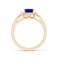 thumbnail image 2 of Angara Natural 1.6 Ct. Tanzanite with Diamond Halo Ring in 14K Rose Gold for Women (Ring Size: 10.5), 2 of 8