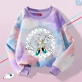 thumbnail image 3 of Ropa teñida con cuello redondo de Sonics, ropa para niños, sudadera con dibujos animados bonitos para niñas, suéter morado y rosa, camisetas de tela, regalos de cumpleaños para niños, 3 of 5