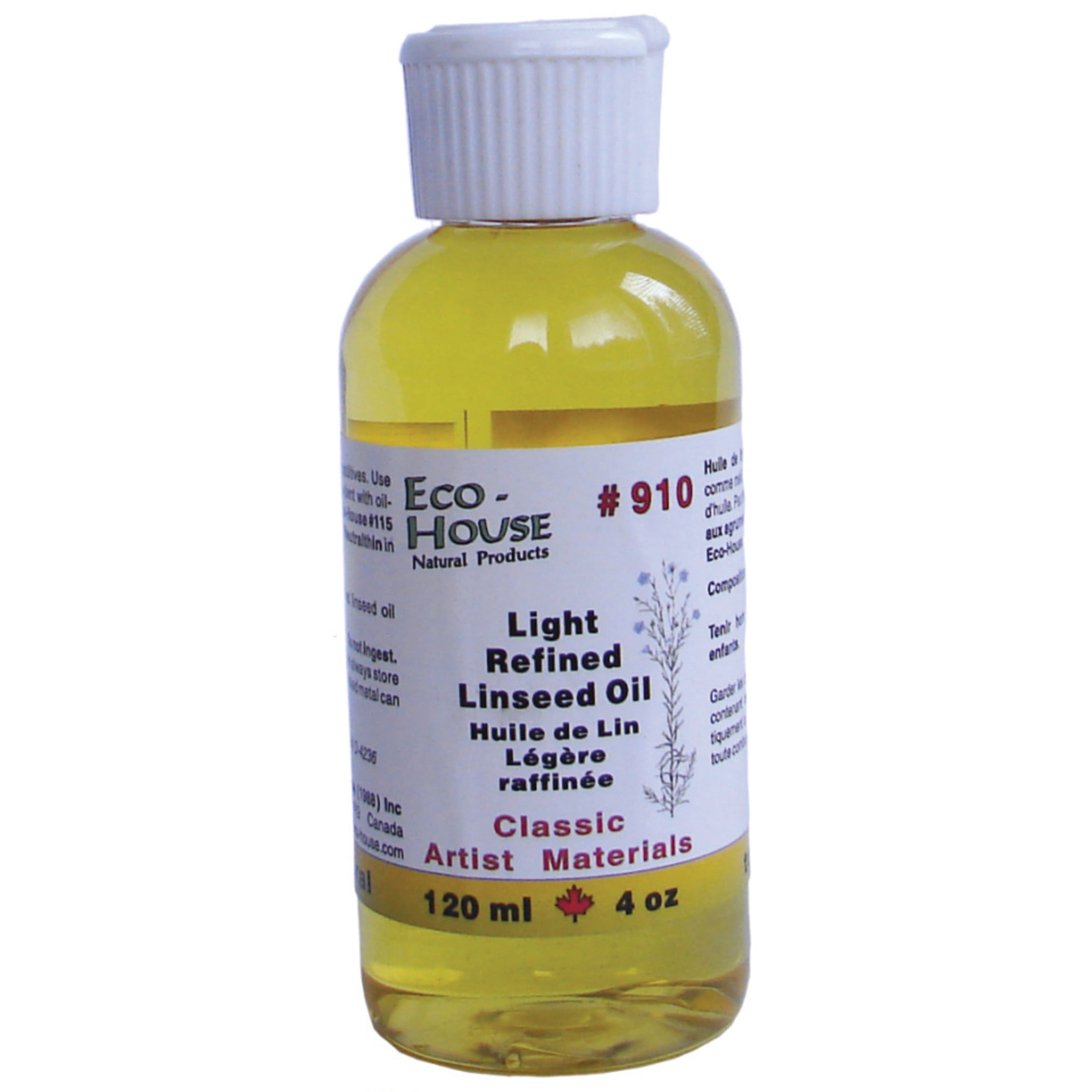 EcoHouse Light Refined Linseed Stand Oil, 4 oz.