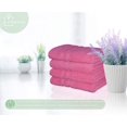 thumbnail image 5 of Bella Vista Bath Towels 4 Pc Set With Free 6 Washcloths- Plush, Soft and Absorbent, Pack of 4 Towels- 27 x 54 Inches- Virgin Ring Spun Cotton. By Cotton Homes(Set Of 4 Piece Bath Towels, Pink), 5 of 9