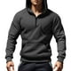 thumbnail image 2 of pstuiky camisa de manga larga para hombre, Suéter informal de moda para hombre, color liso, con capucha y manga larga top de hombre xl, 2 of 9