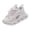 White, variant on Girls' Light-Up Sport Shoes Glowing Sole Casual Canvas Breathable & Non-Slip Soft Sole Sneakers & Trainers Pink Size 8