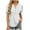 White, variant on Summer Fashion Oversize Shirts for Womens Casual Print V-Neck Short Sleeve Casual Blouse