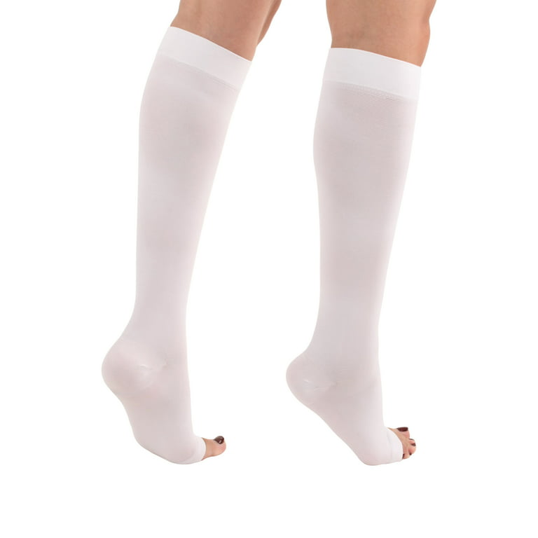 USA Made Knee-High Closed Toe Support Hose for Varicose Veins, DVT,  Lymphedema - 20-30mmHg, Opaque, Unisex