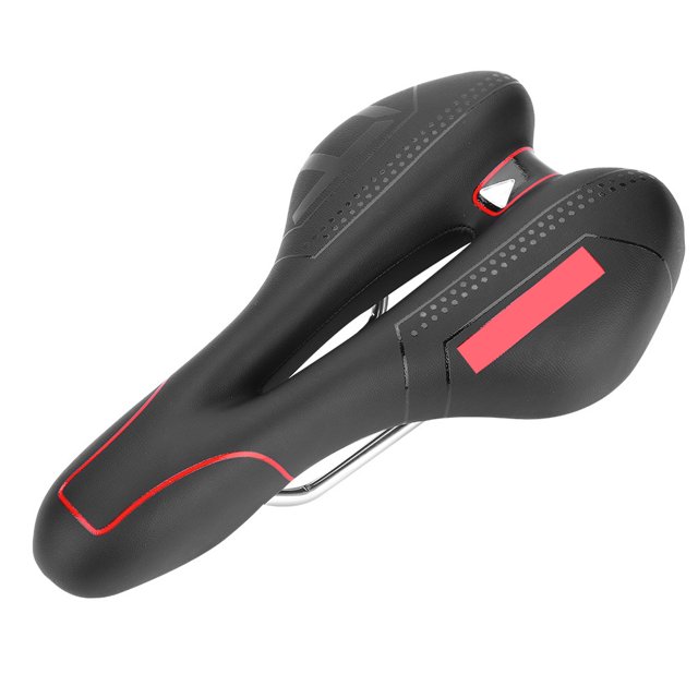 Sillín de bicicleta de carretera NikouMX sillín de carreras para bicicleta de montaña cómodo cojín para Asiento Negro y Rojo
