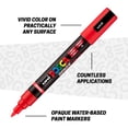 thumbnail image 3 of uni® POSCA PC-5BR Water-BasedPaint Markers, Reversible Brush Tip (1.0-4.0mm), Assorted Colors, 8 pack, 3 of 6