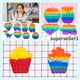 thumbnail image 2 of Juego de luces de juguete Foxmind Push Pop It ti Fidget/Unicorn square coleccionables Popits, 2 of 4
