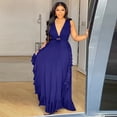 thumbnail image 3 of AURA Plus Size Off Shoulder Maxi Dress High Waist Cutout Sleeveless Summer Vacation Dress, 3 of 6