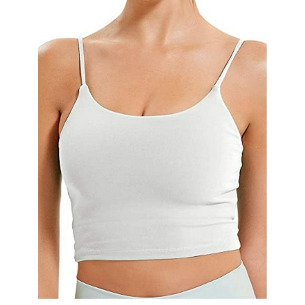 SAYFUT - SAYFUT Women Girls Removable Paddeds Sport Bras Spaghetti Strap Yoga Bras for Gym