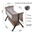 thumbnail image 3 of EaseBaby Baby Bassinet, Baby Bedside Sleeper, Convenient Toddler cradle with Changing Table,Mosquito Net for 0-24Months,Unisex,KHAKI, 3 of 17