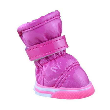 Clearance Dog Snow Boots Warm Puppy Shoes for Small Medium Large Dogs Anti-Slip Sole Pet Paw Protectors Winter Doggie Booties 4-pcs Set