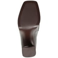 thumbnail image 6 of Journee Womens Ezzey Loafer Mid Stacked Heel Square Toe Pumps, Widths Available, 6 of 9
